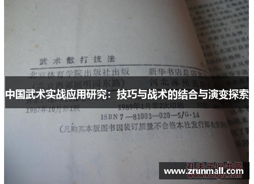 中国武术实战应用研究：技巧与战术的结合与演变探索